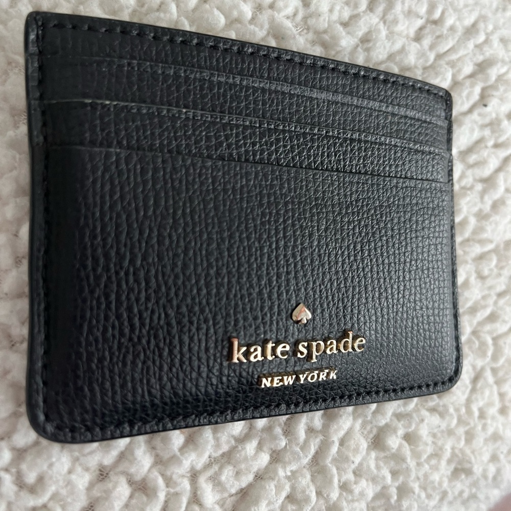 Black Leather Kate Spade Cardholder